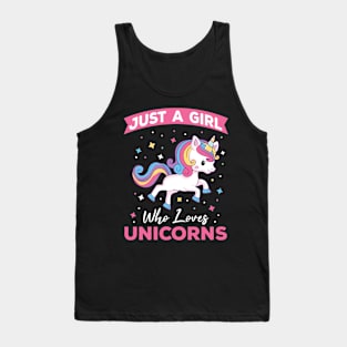 Just A Girl Who Loves Unicorns Tank Top